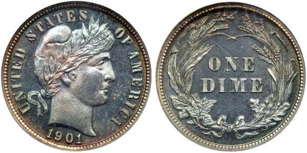 1 Dime / 10 Cent Vereinigten Staaten von Amerika (1776 - ) Silber/Kupfer 