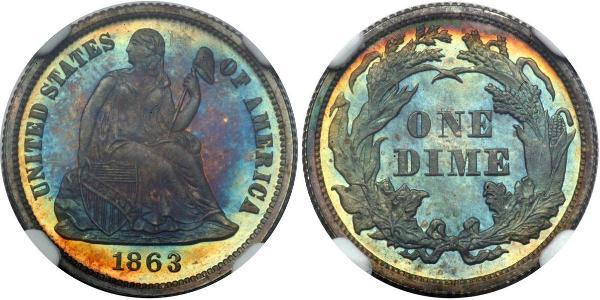 1 Dime / 10 Cent Vereinigten Staaten von Amerika (1776 - ) Silber/Kupfer 