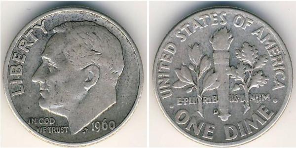 1 Dime / 10 Cent USA (1776 - ) Silver 