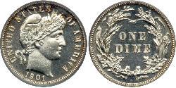 10 Цент / 1 Дайм США (1776 - ) Серебро/Медь 