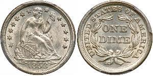 1 Dime / 10 Cent 美利堅合眾國 (1776 - ) 銀 