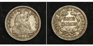 1 Dime / 10 Cent 美利堅合眾國 (1776 - ) 銀 