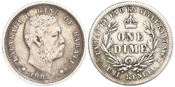 1 Dime / 10 Cent 美利堅合眾國 (1776 - ) 銀 卡拉卡瓦