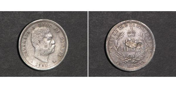 1 Dime / 10 Cent 美利堅合眾國 (1776 - ) 銀 卡拉卡瓦