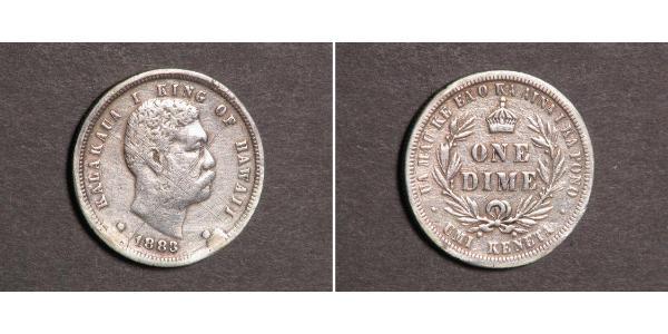 1 Dime / 10 Cent 美利堅合眾國 (1776 - ) 銀 卡拉卡瓦