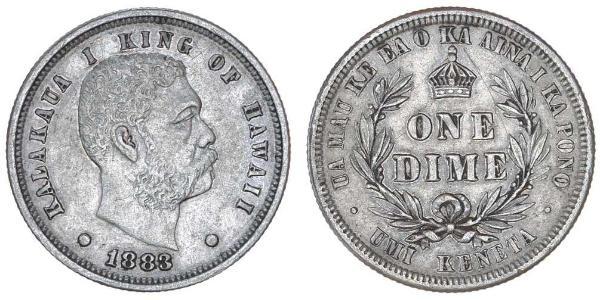 1 Dime / 10 Cent 美利堅合眾國 (1776 - ) 銀 卡拉卡瓦