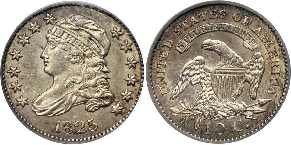 1 Dime / 10 Cent 美利堅合眾國 (1776 - ) 銀/銅 