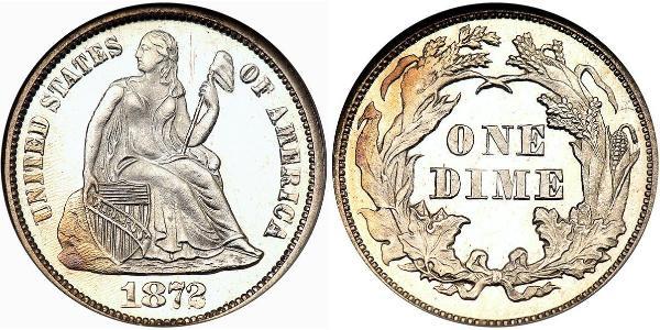 1 Dime / 10 Cent 美利堅合眾國 (1776 - ) 銀/銅 