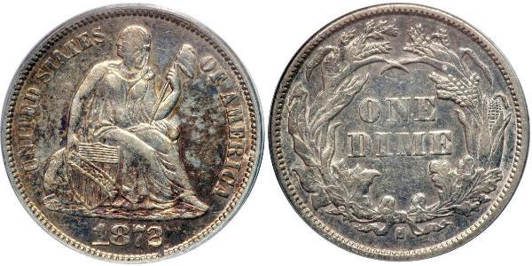 1 Dime / 10 Cent 美利堅合眾國 (1776 - ) 銀/銅 
