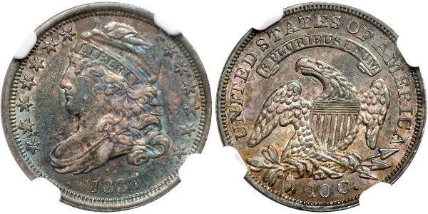 1 Dime / 10 Cent 美利堅合眾國 (1776 - ) 銀/銅 