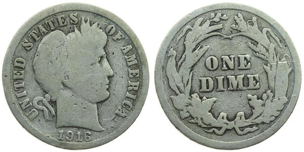 1 Dime / 10 Cent 美利堅合眾國 (1776 - ) 銀/銅 