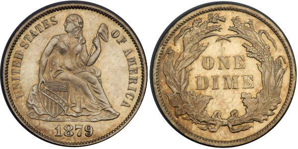 1 Dime / 10 Cent 美利堅合眾國 (1776 - ) 銀/銅 