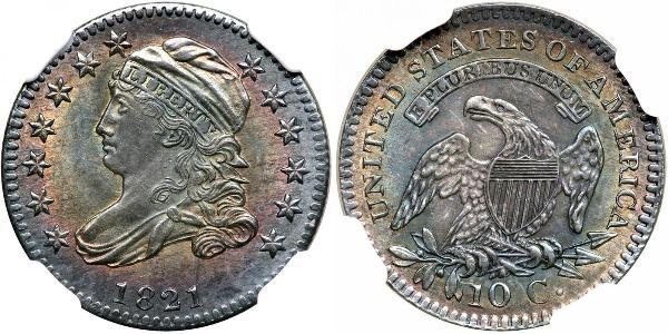 1 Dime / 10 Cent 美利堅合眾國 (1776 - ) 銀/銅 