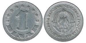 1 Dinar Sozialistische Föderative Republik Jugoslawien (1943 -1992) Aluminium 