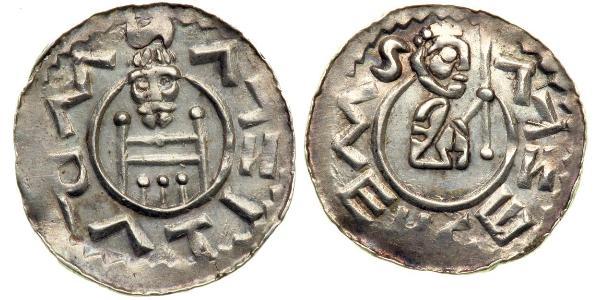 1 Dinar Bohême Argent Wratislaus II of Bohemia (?-1092)