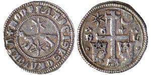 1 Dinar Croatie Argent Béla IV de Hongrie (1206 - 1270)