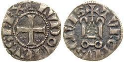 1 Dinar Kingdom of France (843-1791) Argent Louis IX (1214-1270)
