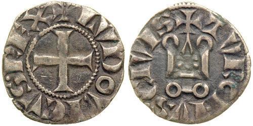 1 Dinar Kingdom of France (843-1791) Argent Louis IX (1214-1270)