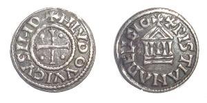 1 Dinar Royaumes francs (481-843) Argent Louis le Pieux (778-840)