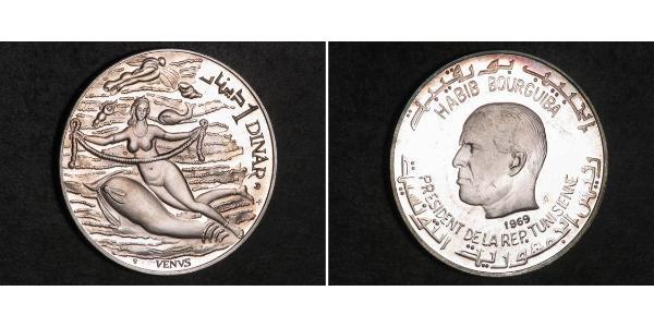 1 Dinar Tunisie Argent 