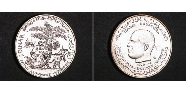 1 Dinar Tunisie Argent 