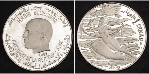 1 Dinar Tunisie Argent 