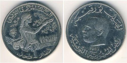 1 Dinar Tunisia Copper/Nickel 