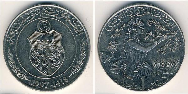 1 Dinar Tunisia Copper/Nickel 