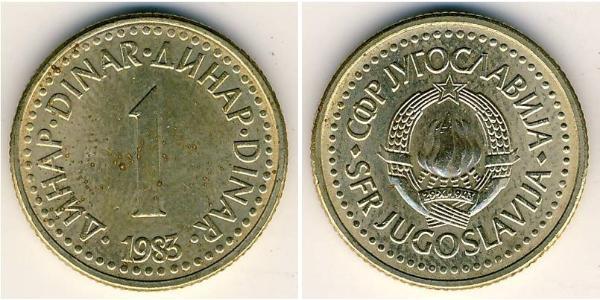 1 Dinar Socialist Federal Republic of Yugoslavia (1943 -1992) Copper/Zinc/Nickel 