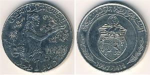 1 Dinar Tunisie Cuivre/Nickel 