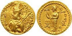 1 Dinar Kushan Empire (60-375) Gold Huvishka (?-180)