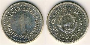 1 Dinar Sozialistische Föderative Republik Jugoslawien (1943 -1992) Kupfer/Zink/Nickel 