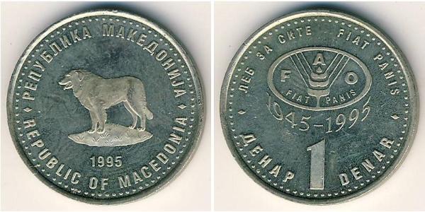 1 Dinar Mazedonien Messing 