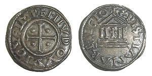 1 Dinar Fränkisches Reich (481-843) Silber Ludwig der Fromme (778-840)