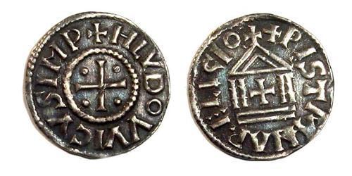 1 Dinar Fränkisches Reich (481-843) Silber Ludwig der Fromme (778-840)