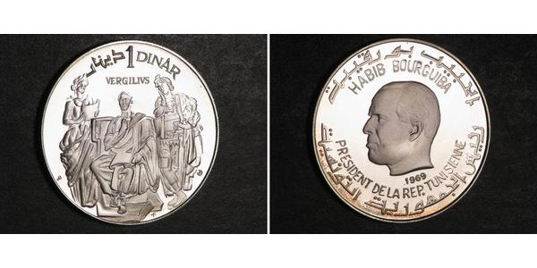 1 Dinar Tunesien Silber 