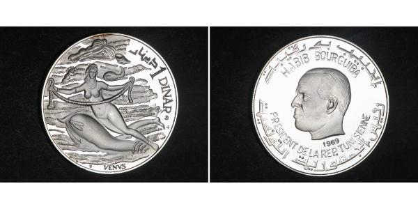 1 Dinar Tunesien Silber 