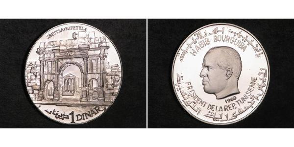 1 Dinar Tunesien Silber 