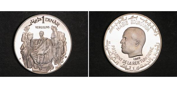 1 Dinar Tunesien Silber 