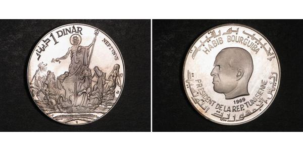 1 Dinar Tunesien Silber 