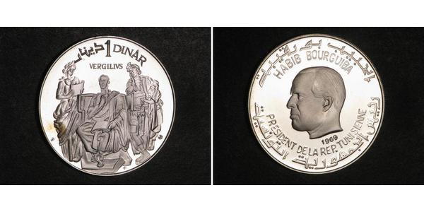 1 Dinar Tunesien Silber 