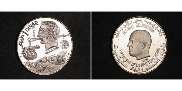 1 Dinar Tunesien Silber 