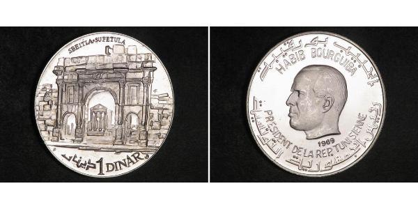 1 Dinar Tunesien Silber 