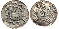 1 Dinar Bohemia Silver Wratislaus II of Bohemia (?-1092)