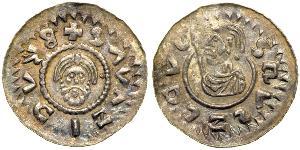 1 Dinar Bohemia Silver Bretislaus II, Duke of Bohemia (1060-1100)