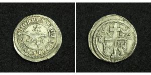 1 Dinar Croatia Silver Béla IV of Hungary (1206 - 1270)