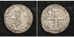 1 Dinar Croatia Silver Béla IV of Hungary (1206 - 1270)