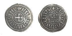 1 Dinar Frankish Empire (481-843) Silver Louis the Pious (778-840)