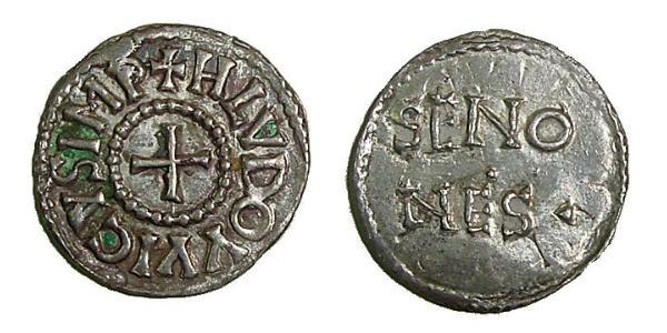 1 Dinar Frankish Empire (481-843) Silver Louis the Pious (778-840)