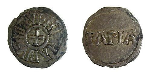 1 Dinar Kingdom of France (843-1791) Silver Lothair I (795 -855)